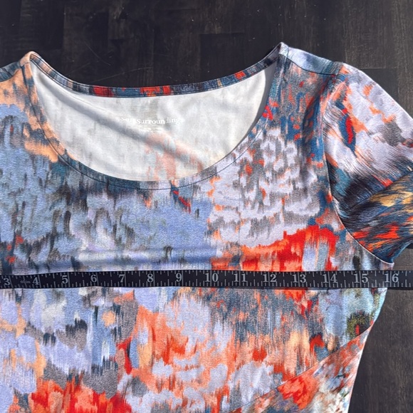 Soft Surroundings Multi Color Abstract Floral Mixed Print Dress Size Small P - Picture 7 of 9